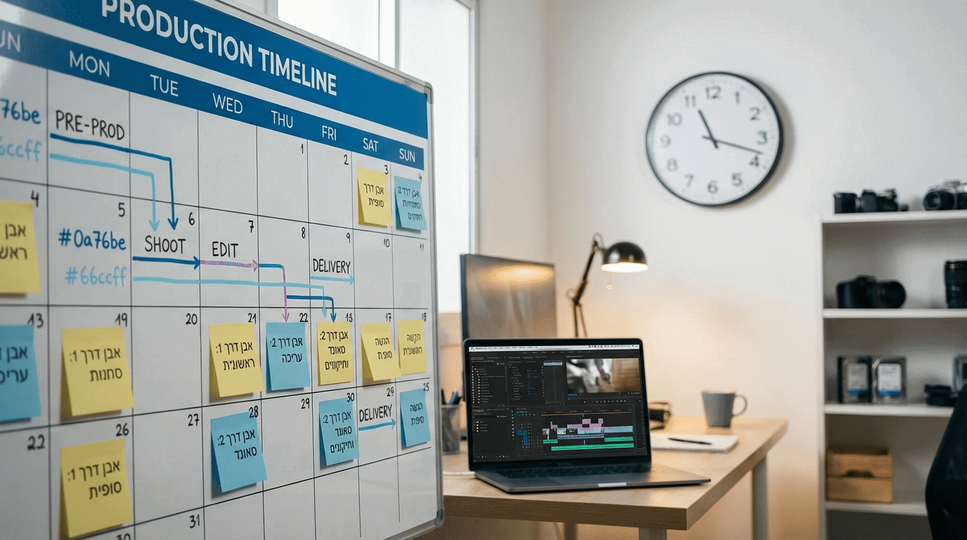 לוחות זמנים להפקת סרטון פרישה