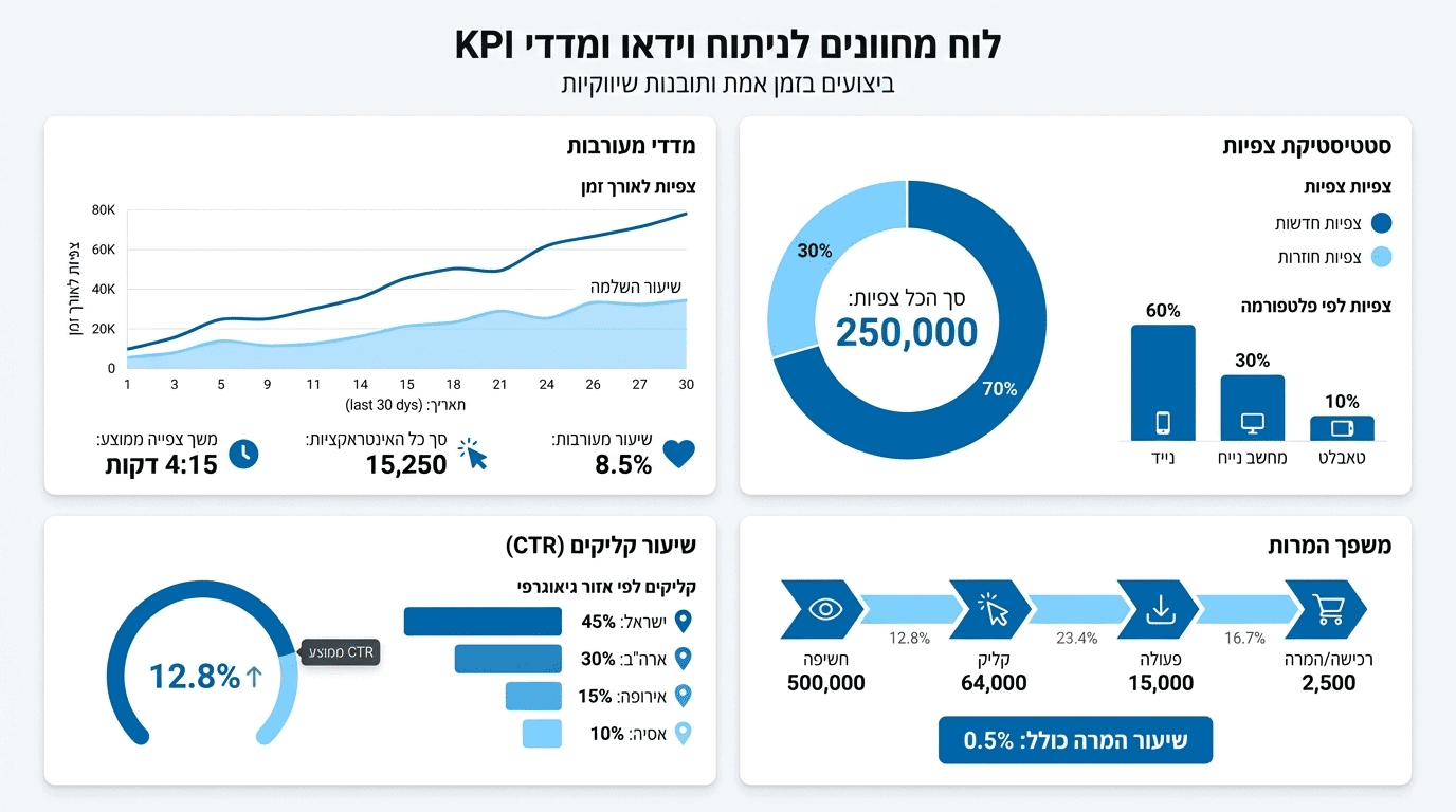 איך מודדים הצלחה של וידאו לרשתות חברתיות - מדדים עיקריים