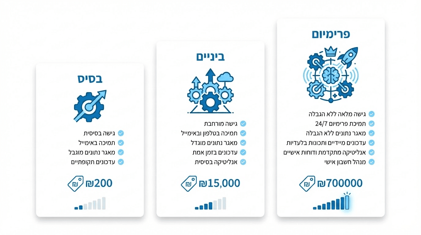 רמות הפקה שונות לקליפ יום הולדת - בסיס, ביניים ופרימיום