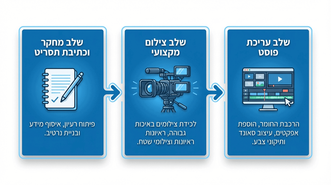 שלבי הפקת סרט תיעודי אישי - מהרעיון למסך