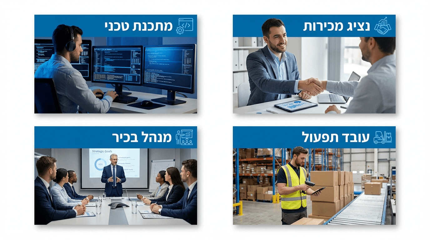 התאמת סוג סרטון גיוס לסוגי תפקידים שונים בארגון