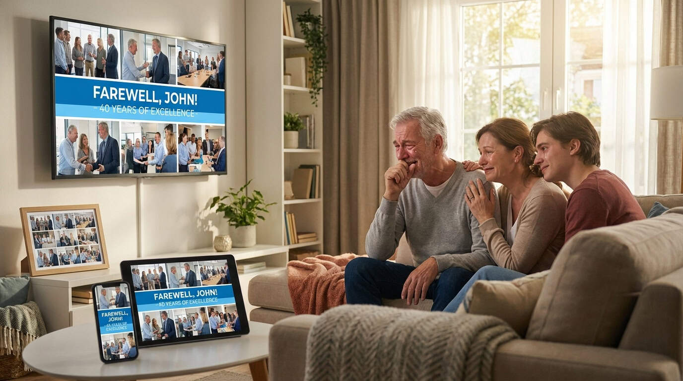 סרטון פרישה בבינה מלאכותית כמתנה שנשארת לאורך שנים