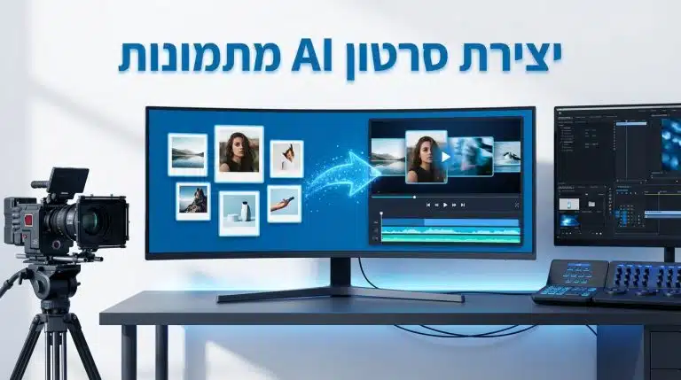 המחשה ליצירת סרטון מתמונות בעזרת AI