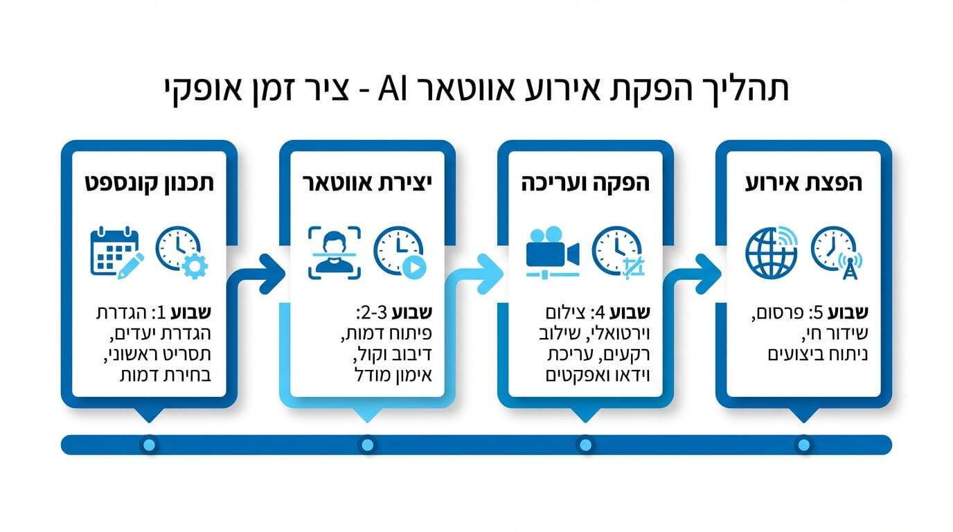 לוח זמנים להזמנת אוואטר AI לאירוע