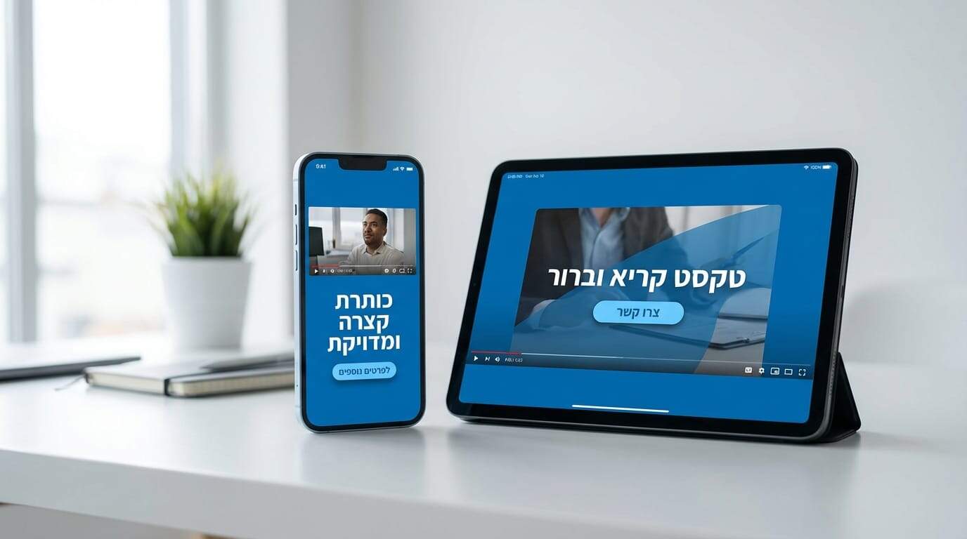 איך להוסיף טקסט וקריאה לפעולה אפקטיביים לסרטון