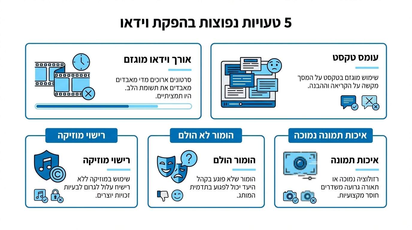 טעויות נפוצות ביצירת סרטון פרישה לגמלאות וכיצד להימנע מהן