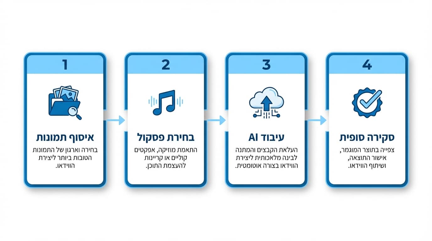 מדריך שלב אחר שלב ליצירת סרטון בת מצווה עם בינה מלאכותית