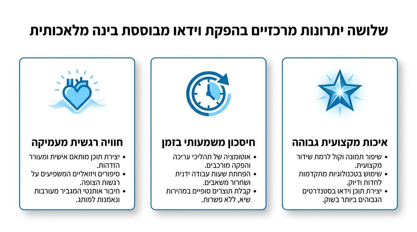 יתרונות סרטון בת מצווה עם בינה מלאכותית - חוויה רגשית ומקצועית