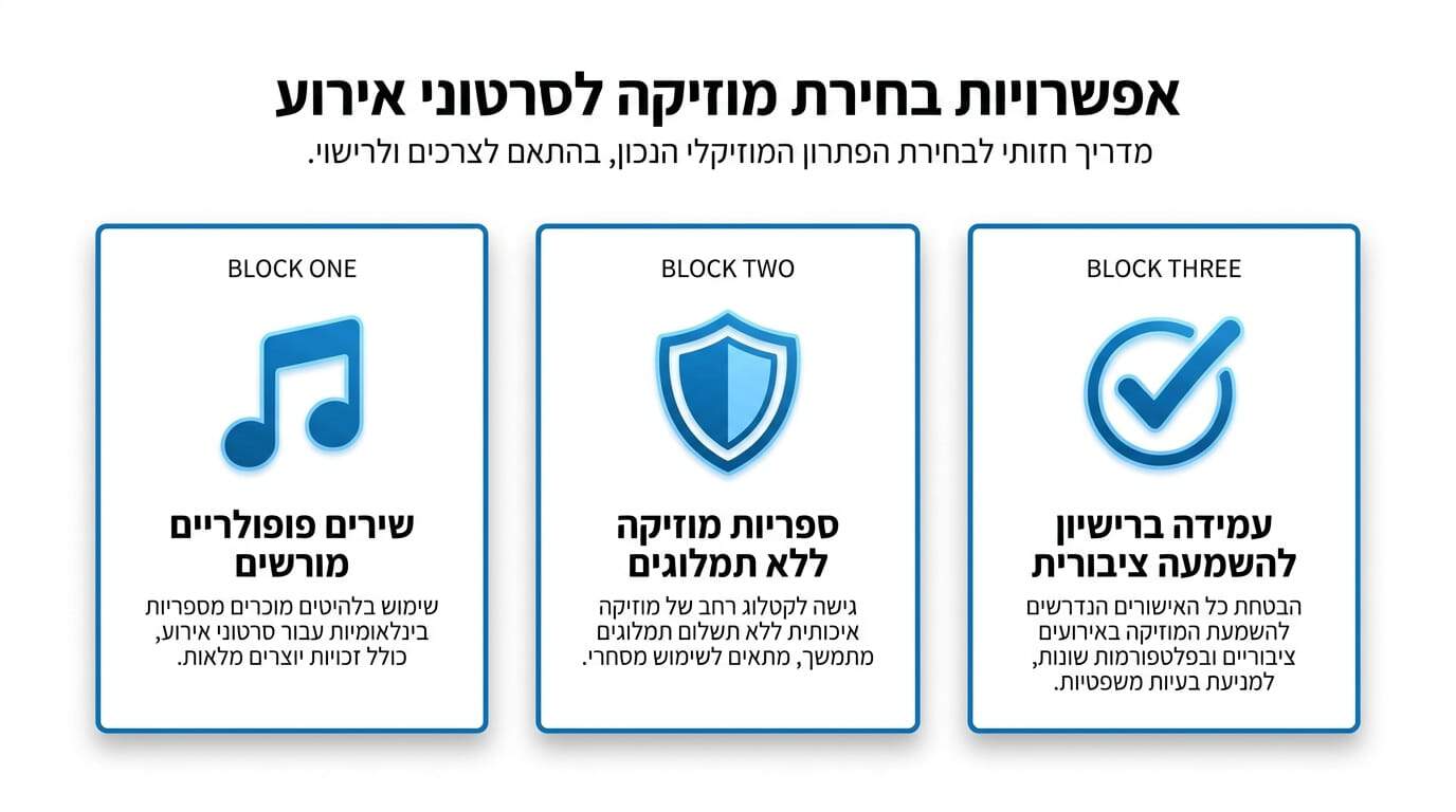 בחירת מוזיקה נכונה לסרטון בת מצווה AI בלי בעיות זכויות יוצרים