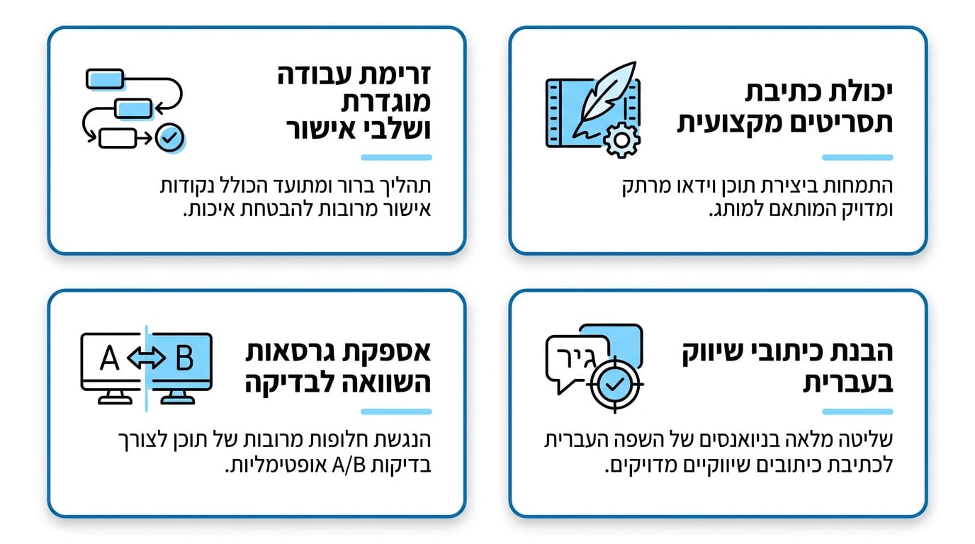 קריטריונים מקצועיים לבחירת ספק להפקת סרטון AI לעסק