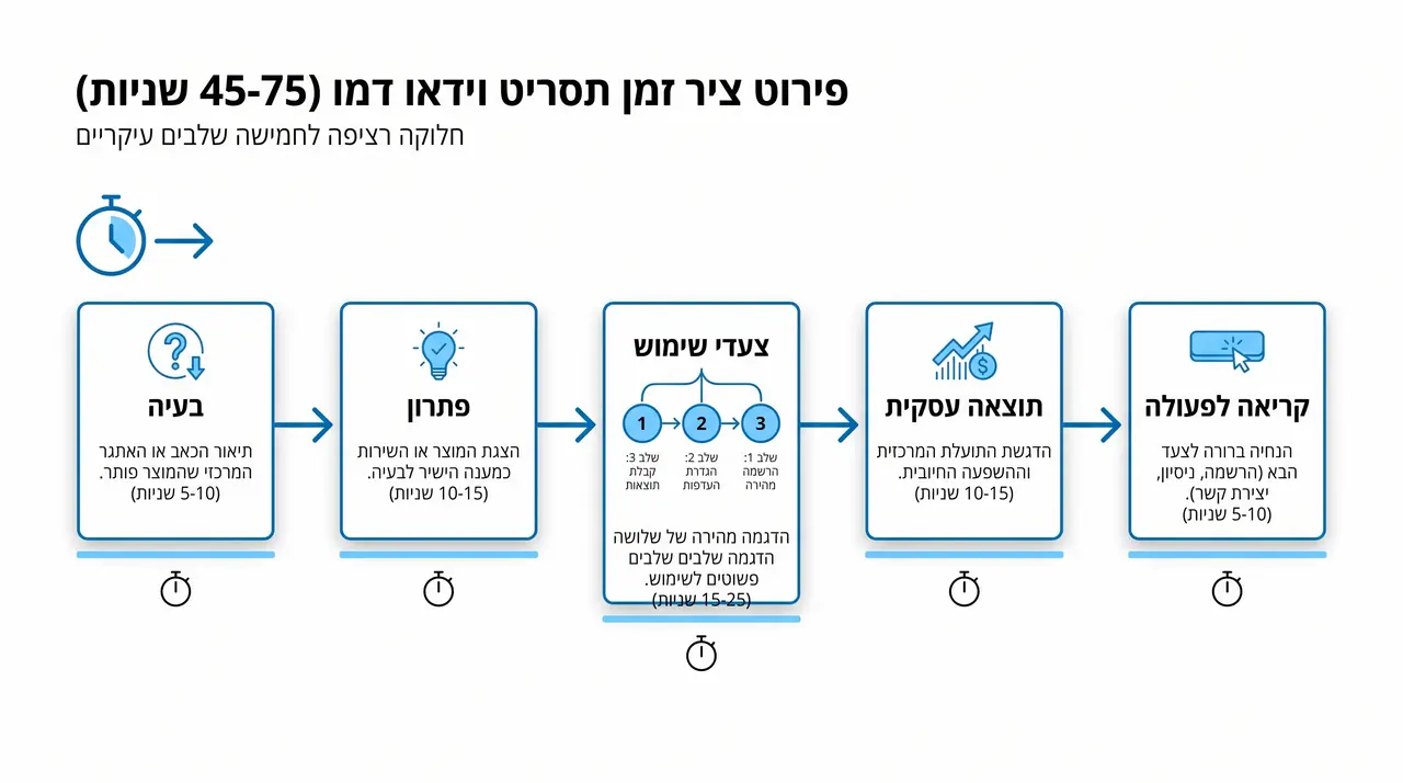 בניית תסריט חזק לסרטון דמו AI או סרטון סטארטאפ AI