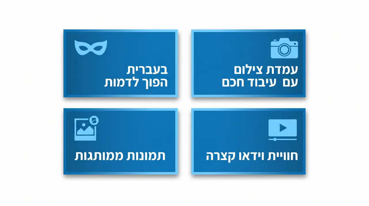 סוגי עמדות AI שאפשר להציב באירועי חברה וכנסים