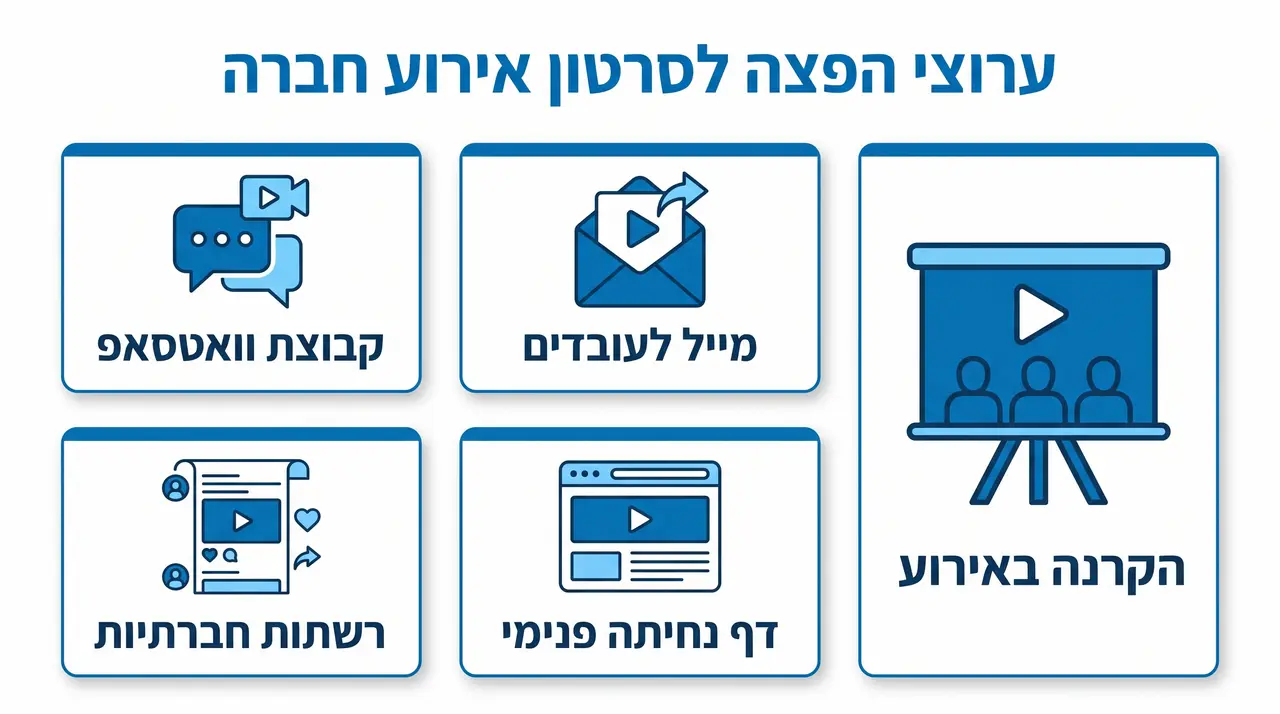 ערוצי שימוש בסרטון לאחר ההפקה